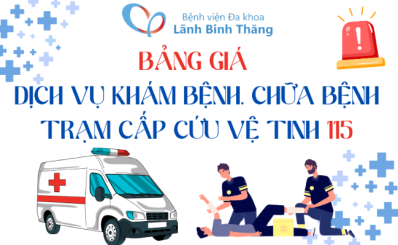 Bảng giá dịch vụ khám bệnh, chữa bệnh 